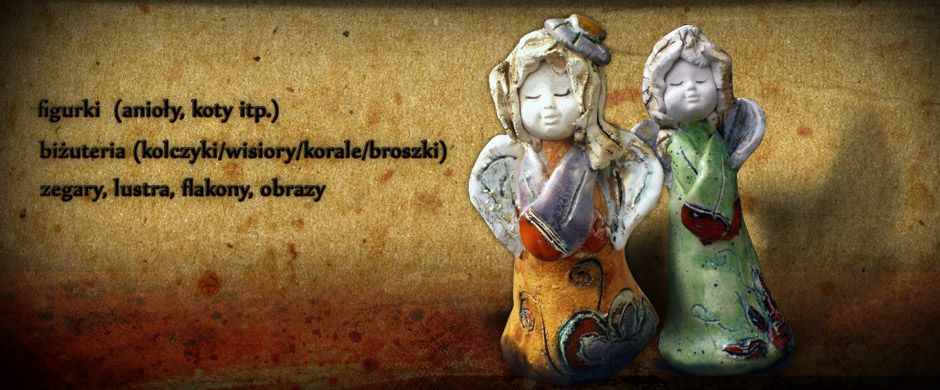 figurki biżuteria zegary ceramiczne